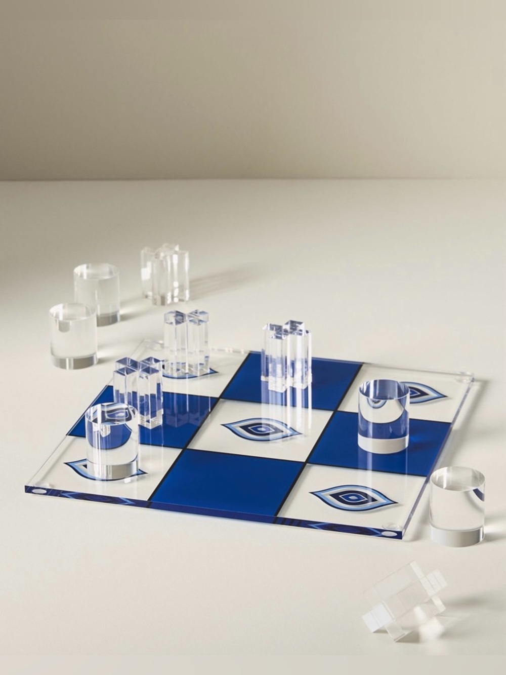Anthropologie Lucite Tic Tac Toe Board Game, NIB